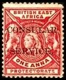 Stamp, Queen Victoria and Lions, British East Africa Protectorate,  , Animals (Fauna), Crowns and Coronets, Famous People, Heads of State, Лев, Queens, Royalty, Women