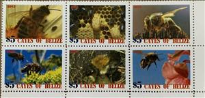 Se-tenant, Beekeeping, Cinderellas,  , Bees, Insects