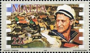 Stamp, Malta's Film Industry: Popeye (1980), Cinderellas,  , Actors, film