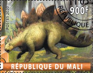 Stamp, Stegosaurus, Cinderellas,  , Dinosaurs, Prehistorical Animals