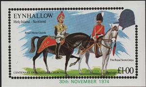 Souvenir Sheet, The Royal Scots Greys, Cinderellas,  , Army, Horses, Uniforms