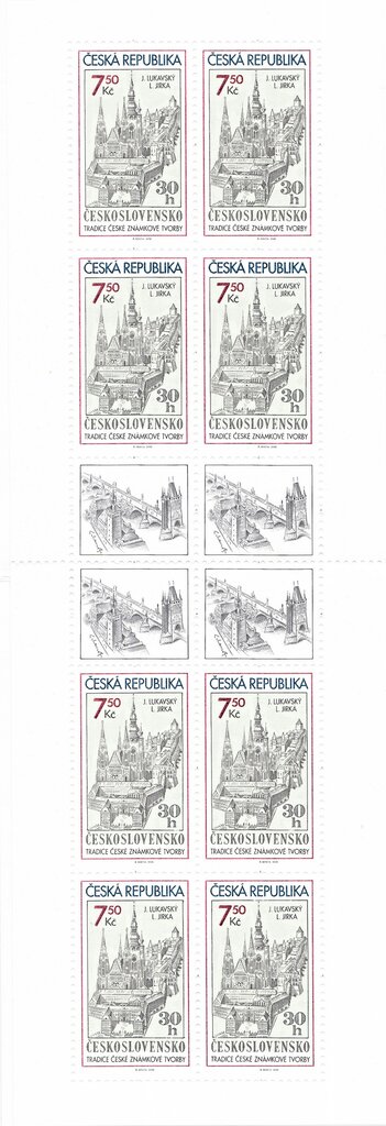 The aerial stamp from 1967 designed by Jaroslav Lukavský