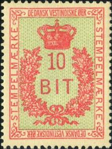Stamp, Crown, Danish West Indies,  , Crowns and Coronets
