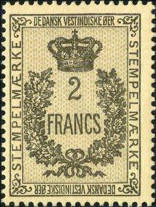 Stamp, Crown, Danish West Indies,  , Crowns and Coronets