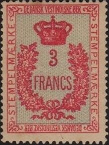 Stamp, Crown, Danish West Indies,  , Crowns and Coronets