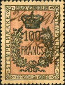 Stamp, Crown, Danish West Indies,  , Crowns and Coronets