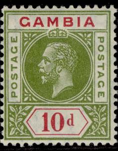 Stamp, Issue of 1912-1922, Gambia,  