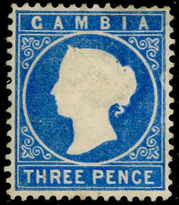 Stamp, Queen Victoria, Gambia,  