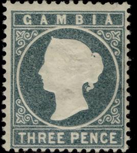 Stamp, Queen Victoria, Gambia,  