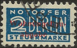 Stamp, Housing Tax, Germany, French Occupation of Wurttemberg,  , Letters (Alphabet), Numbers