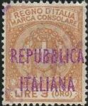 Marca consolare, coat of arms, op "REPUBBLICA ITALIANA"