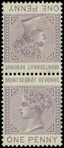 Tete-Beche, Queen Victoria, Montserrat,  , Crowns and Coronets, Famous People, Heads of State, Queens, Royalty, Women
