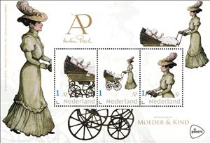 Souvenir Sheet, Mother and child, Netherlands- Personalized stamps,  