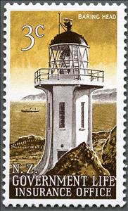 Stamp, Baring Head Lighthouse, New Zealand,  , Anniversaries and Jubilees, Insurances, Lighthouses, Ships
