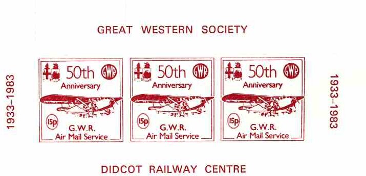 50th Anniversary of Great Western Railway Air Mail Service