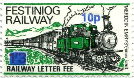 F.R. 0-4-4-OT No. 10 Merddin Emrys and train
