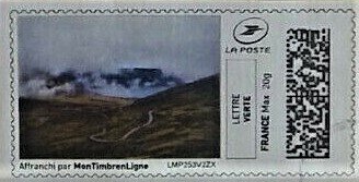 Stamp, Hair Pin Bends on a Mountain Road, Personalized and Private Mail Stamps,  , Landscapes, Mountains, Roads