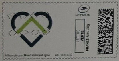 Stamp, Heart logo, Personalized and Private Mail Stamps,  , Hearts, Logos