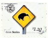 Icon Series. Kiwi Crossing Road Sign