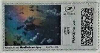 Rainbow coloured cloudscape