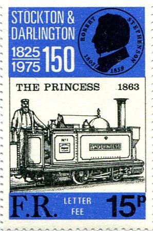 Stamp, Robert Stephenson and George England 0-4-0T 'The Princess', Personalized and Private Mail Stamps,  , Locomotives, Railways