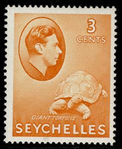 Stamp, Aldabra Giant Tortoise (Aldabrachelys gigantea), Seychelles,  