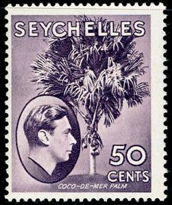 Stamp, Coco de mer Palm, Seychelles,  