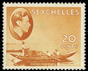Stamp, Fishing Canoe, Seychelles,  
