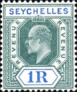 Stamp, King Edward VII, Seychelles,  , Crowns and Coronets, Famous People, Heads of State, Kings, Men, Royalty