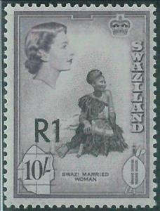 Stamp, Surcharged, Swaziland,  