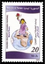 Little girl on a globe