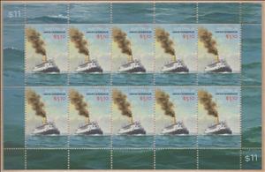 Mini Sheet, Launching of HMVS Cerebus, 150th Anniversary, Australia,  , Anniversaries and Jubilees, Ships, Warships