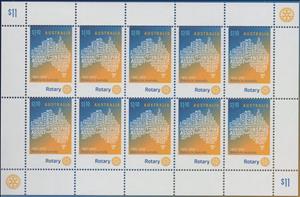 Mini Sheet, Rotary in Australia, Centenary, Australia,  , Anniversaries and Jubilees, Rotary