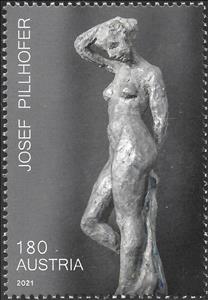 Stamp, "Bathing Woman"(1981), by Josef Pillhofer, Austria,  , Art, Nudes, Sculptors, Sculptures