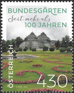 Stamp, Austrian Federal Gardens, Austria,  , Buildings, Parks