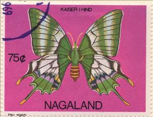 Stamp, Butterflies - Kaiser-I-Hind, Cinderellas,  , Butterflies