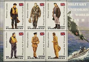 Mini Sheet, Military uniforms of World War II, Cinderellas,  , Men, Military Forces, Military Officers, People, Uniforms