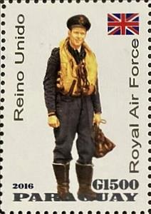 Stamp, Reino Unido. Royal air force, Cinderellas,  , Men, Military Forces, Military Officers, Uniforms