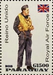 Stamp, Reino Unido. Royal air force, Cinderellas,  , Men, Military Forces, Military Officers, Uniforms