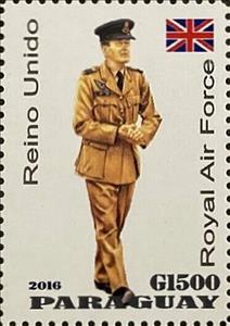 Stamp, Reino Unido. Royal air force, Cinderellas,  , Men, Military Forces, Military Officers, Uniforms