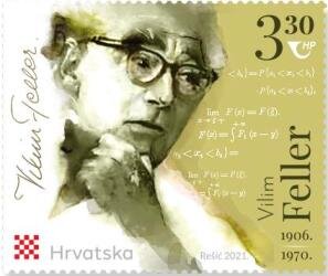 Stamp, Vilem Feller, Mathematician, Croatia,  , Famous People, Mathematicians