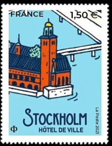 Stamp, Stockholm City Hall, France,  , City Halls, Townscapes / City Views