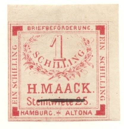 Briefbeförderung H.Maack with Address Crossed out