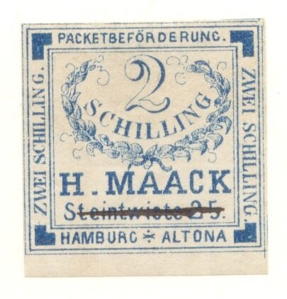 Briefbeförderung H.Maack with Address Crossed out