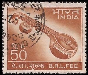 Stamp, B. R. L. Fee, India,  , Musical Instruments, Radio, Television