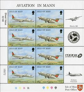 Mini Sheet, Manx Airlines BAe ATP and Manx Airlines BAe 146 200, Isle of Man,  , Aircraft, Airlines, Aviation, Vehicles