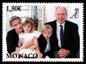 Stamp, Royal Family of Monaco, Monaco,  , Famous People, Royalty, Weddings