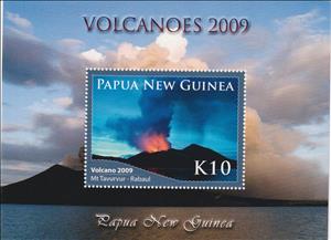 Souvenir Sheet, Mt Tavurvur, Papua New Guinea,  , Landscapes, Volcanos
