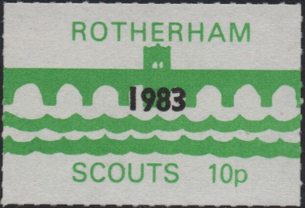 Chapel on Rotherham Bridge (overprint "1983")