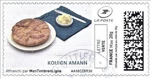Stamp, Kouign Amann. Cake. A Brittany Speciality, Personalized and Private Mail Stamps,  , Food